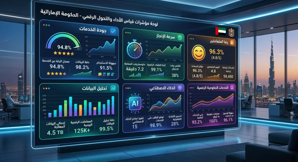 مؤشرات قياس الأداء والتحول الرقمي في الحكومة الإماراتية